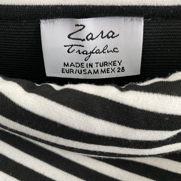 Zara asymmetrical striped mini skirt - Picture 2 of 3